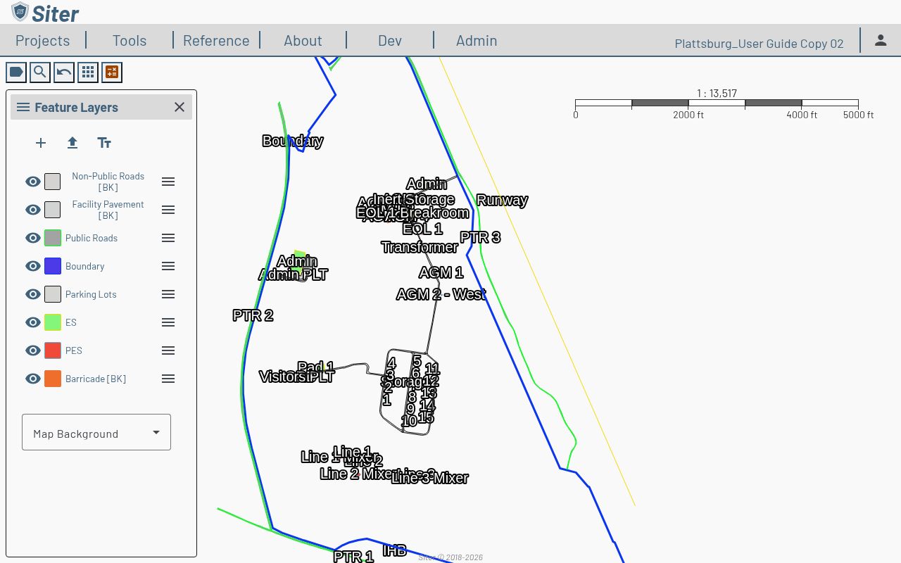 Recipient project open on the map after the merge completes